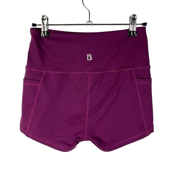 Boutique Purple Side Pocket Compression Fit Athletic Shorts S - Picture 2 of 2